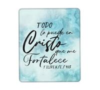 Mousepad Todo Lo Pued en Cristo Que Me Fortalece Portable Gamer Mouse Pad Friction Faible Tapis De Souris Gaming pour Pc Clavier Ordinateur 25X30Cm