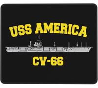 Mousepad USS America Cv-66 Portable Accessoire Bureau Lavable Mouse Pad pour Gaming Gamer Travail 25X30Cm