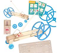 Mousetrap Car Kit (lot de 2) - Kits STEM pratiques de physique et d'ingénierie pour projets en classe, expériences de force et de mouvement, leçons scientifiques au primaire et au collège