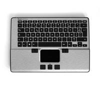 Mousetrapper Alpha clavier Souris incluse Bureau USB + Bluetooth AZERTY Français Argent, Noir