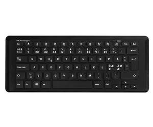 Mousetrapper Type Mini Wireless clavier Universel USB + RF Wireless + Bluetooth QWERTY Nordique Noir