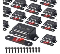 Mousike Aimants d'armoire 15KG Loquet de porte magnétique en acier inoxydable pour armoire de cuisine Loquet de tiroir de porte d'armoire (Paquet de 16)