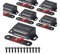 Mousike Aimants d'armoire 15KG Loquet de porte magnétique en acier inoxydable pour armoire de cuisine Loquet de tiroir de porte d'armoire (Paquet de 6)