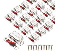 Mousike Aimants d'armoire 15KG Loquet de porte magnétique en acier inoxydable pour armoire de cuisine Loquet de tiroir de porte d'armoire (argent 20 pièces)