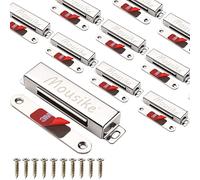 Mousike loquet de porte magnétique 30 kg aimants d'armoire en acier inoxydable puissants pour armoire de cuisine penderie loquet de porte d'armoire (paquet de 10 argent)
