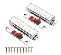 Mousike loquet de porte magnétique 30 kg aimants d'armoire en acier inoxydable puissants pour armoire de cuisine penderie loquet de porte d'armoire (paquet de 2 argent)