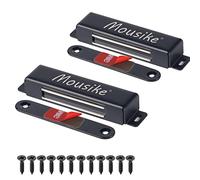 Mousike loquet de porte magnétique 30 kg aimants d'armoire en acier inoxydable puissants pour armoire de cuisine penderie loquet de porte d'armoire (2 pièces noires)