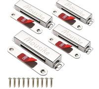 Mousike loquet de porte magnétique 30 kg aimants d'armoire en acier inoxydable puissants pour armoire de cuisine penderie loquet de porte d'armoire (paquet de 4 argent)
