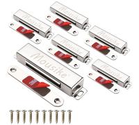 Mousike loquet de porte magnétique 30 kg aimants d'armoire en acier inoxydable puissants pour armoire de cuisine penderie loquet de porte d'armoire (paquet de 6 argent)