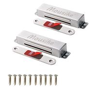 Mousike loquet de porte magnétique robuste 40 kg aimants de porte en acier inoxydable avec aimant puissant pour loquet de porte d'armoire de placard de cuisine (2 pièces d'argent)…