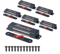 Mousike loquet de porte magnétique robuste 40KG aimants de porte en acier inoxydable avec magnétique puissant pour loquet de porte d'armoire de garde-robe de placard de cuisine(6 pièces noires)…