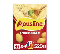 MOUSLINE - Purée l’Originale - 99% Pommes de Terre Françaises - les 4 sachets de 130 g - 520g - Le Lot De 4