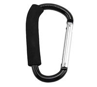 Mousqueton, 1 Mousqueton en Alliage d'aluminium Forme de D, Grand, à dégagement Rapide, poignée Souple, for Camping Plein air, Boucle, Crochet, Porte-clés(Black)