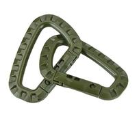 Mil-Tec Mousqueton ABS olive 2 pièces 8,3 cm 15921001