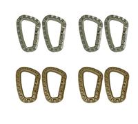 Mousqueton, 8X Mousqueton Outil de dégaine Clip Molle Sangle Sangle Boucle Sac à Dos extérieur Verrouillage Pression Sac d'escalade Camp Fermoir Crochet Suspension Tactique(Green Tan Each 4pcs)