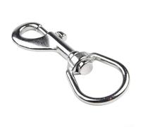Mousqueton à double extrémité en acier inoxydable pour plongée sous-marine avec boucle pivotante, adapté pour fixer les bouées et l'équipement de plongée en toute sécurité (100 mm)