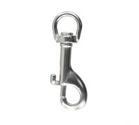 Mousqueton à double extrémité en acier inoxydable pour plongée sous-marine avec boucle pivotante, adapté pour fixer les bouées et l'équipement de plongée en toute sécurité (90 mm)