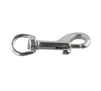 Mousqueton à double extrémité en acier inoxydable pour plongée sous-marine avec boucle pivotante, adapté pour fixer les bouées et l'équipement de plongée en toute sécurité (120 mm)