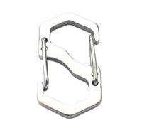 Mousqueton à ressort de type S avec clip porte-clés pour ceinture