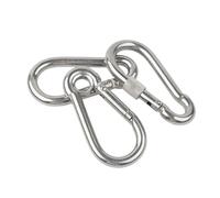 Mousqueton à ressort en acier inoxydable 304 M4 M5 M6 M7 M8, anneau de verrouillage à maillon rapide, crochet de fixation de chaîne à manille(Standard M8,1 PCS)