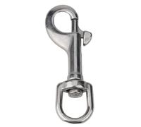 Mousqueton à ressort pivotant en acier inoxydable 316 avec anneau rotatif pour une utilisation avec laisse d'animaux de compagnie et fournitures de camping (82 mm)