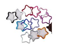 Mousqueton à verrouillage à ressort en forme d'étoile, en alliage d'aluminium, porte-clés for sac à dos, Camping, randonnée, voyage, 1 pièce(Red)