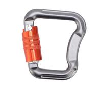 Mousqueton à Verrouillage Automatique en Alliage d'aluminium Robuste en Forme de D, équipement d'escalade pour Les activités de Plein air, randonnée, Alpinisme, hamac, Camping (Grise)