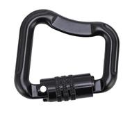 Mousqueton à Verrouillage Automatique en Alliage d'aluminium Robuste en Forme de D, équipement d'escalade pour Les activités de Plein air, randonnée, Alpinisme, hamac, Camping (Noire)