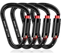 Mousqueton à verrouillage automatique robuste 25 kN certifié UIAA pour escalade, équipement d'escalade, mousqueton de sécurité pour rappel, hamacs, sauvetage, laisse de chien, balançoire