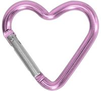 Mousqueton, boucle d'escalade en forme de cœur, crochet porte-clés robuste en alliage d'aluminium pour le camping, la pêche, la randonnée, les voyages