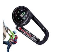 Mousqueton boussole - Mini outil directionnel multifonctionnel, porte-clés robuste pour randonnée, camping, sac à dos de voyage | Aide à la navigation portable pour les activités d'exploration et de