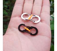 Mousqueton De Camping En Plein Air, Porte-Clés Avec Serrure 8 En Forme De S, Boucle Antivol Pour Sac À Dos, Clip D'escalade En Métal Anti-Chute 1 Pièce