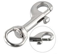 Mousqueton de plongée en acier inoxydable avec boulon à double extrémité et boucle pivotante pour accrocher des outils de plongée en toute sécurité (80 mm)