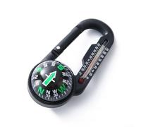 Mousqueton de poche avec thermomètre et boussole pour navigation extérieure et surveillance de la température, compact et facile à transporter pour les aventures (D)