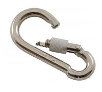 Mousqueton de sécurité avec molette de verrouillage acier zingué Ø10mm PRAMAC