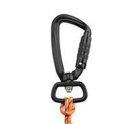 Mousqueton de sécurité - Porte-clés inoxydable et résistant à l'usure avec crochet à cliquet, mousqueton verrouillable, pour randonnée, camping, extérieur, escalade, montagne, sac à dos, bouteille