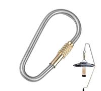 Mousqueton de verrouillage - 4,8 x 2,5 x 0,3 cm - Mousquetons à ressort robustes | Clips de verrouillage à vis en alliage de titane | Porte-clés à dégagement rapide pour l'organisation des clés, le