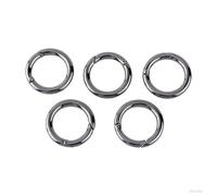 Mousqueton de Verrouillage en Alliage EDC, Mousqueton Rond en Alliage de Zinc Clips à Pression à Ressort Crochet Porte-clés Boucle de Porte-clés (28mm 5 pièces par Vente)