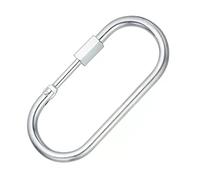 Mousqueton de verrouillage rapide - Grande forme ovale - Grande chaîne de remorquage - Connecteur de corde - 15,2 cm - M10 - Pour remorque, balancelle, hamacs, câble de camping