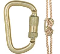 Mousqueton d'escalade Mousqueton en Acier Robuste 45KN Clips à Verrouillage Automatique en Forme de O Verrouillage par Torsion de Taille pour Une Escalade en Toute sécurité et Un Sauvetage en