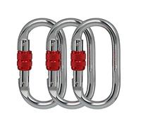 Mousqueton d'escalade robuste certifié CE 25 kN 2540 kg robuste approuvé pour terrain industriel Mousquetons à verrouillage torsadé pour gréement, cordes, hamacs, camping