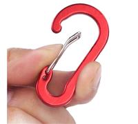 Mousqueton en alliage d'aluminium, 6 pièces, porte-clés, boucle de verrouillage, anneau en D, sac à dos d'extérieur, Camping, multi-outils, crochet de pêche et de randonnée(Red)