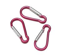 Mousqueton en Aluminium pour Porte-clés, Boucle en D, Mousqueton à Ressort pour Fermoir de Porte-clés, Outil de Camping en Plein air et Fabrication de Bijoux, 5 pièces/lot(Rose Red,46.5x22mm)