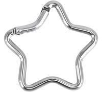 Mousqueton en forme d'étoile - Boucle d'escalade en alliage d'aluminium robuste - Pour le camping, la pêche, la randonnée, les voyages - Accessoires de porte-clés en aluminium (argenté)