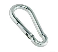 Mousqueton en métal robuste avec charge à ressort, clip en forme de D pour escalade, camping, randonnée et cordes industrielles, fermeture à pression pour une fixation sûre aux points de fixation, 5