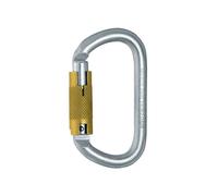 Mousqueton escalade ovale en acier Singing Rock Triple Lock Gris TU