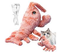 Mousqueton flottant pour chats - Jouet interactif pour homard | Jouet pour chat | Homard électrique activé par le mouvement avec housse en tissu amovible | Jouet USB pour chien en intérieur