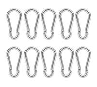 Mousqueton INOX, 10 pièces Crochet à Ressort Mousqueton Balancoire Accessoires Balancoire Exterieur 90 kg pour Crochet Rapide pour Charges Lourdes, Sports, Chiens de Serrure