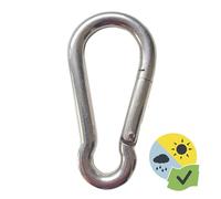 Mousqueton INOX Ø8 mm Gard&Rock - Fixation pour Voiles d'Ombrage et Hamacs