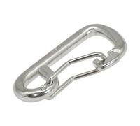 Mousqueton INOX - Mousqueton Robuste, Crochet Métallique, Clip Sécurisé | Qualité Marine, Connecteur à Ressort, de Bateau, Attache Polyvalente, pour Randonnée